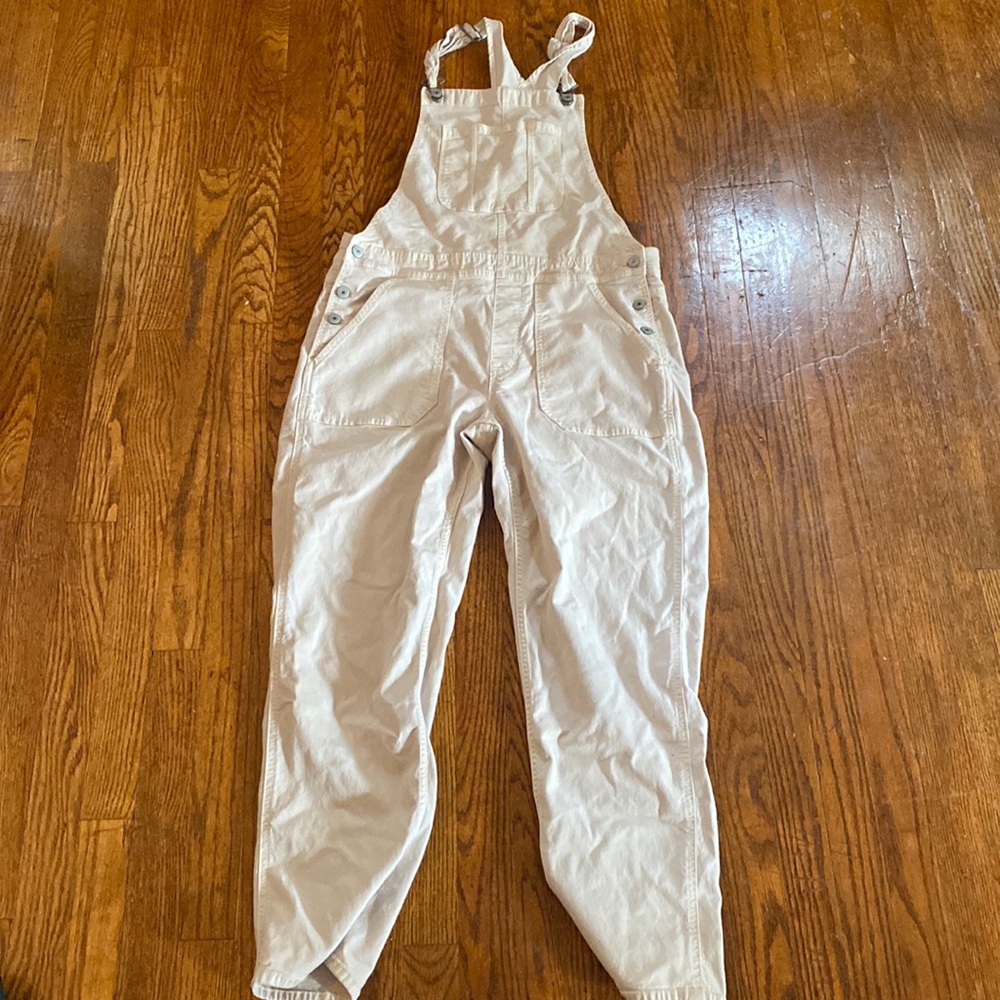 American Eagle Cream Overalls